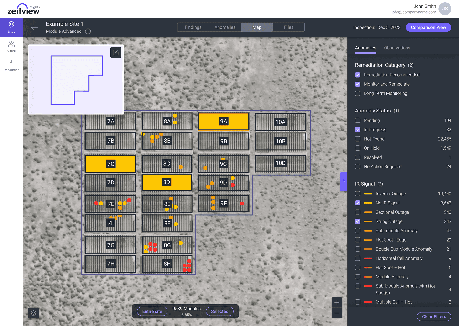Map of Inspection